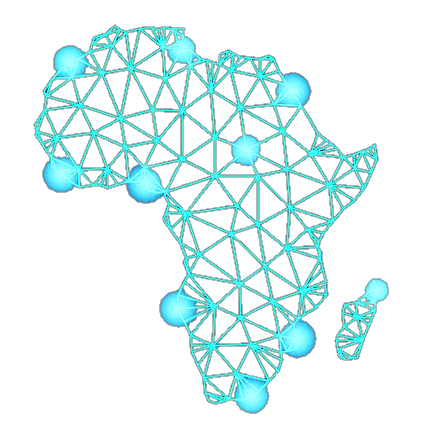 Glowing Africa Map